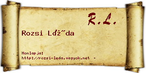 Rozsi Léda névjegykártya